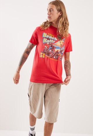 VINTAGE 1991 BEACH RALLEY GRAPHIC T-SHIRT