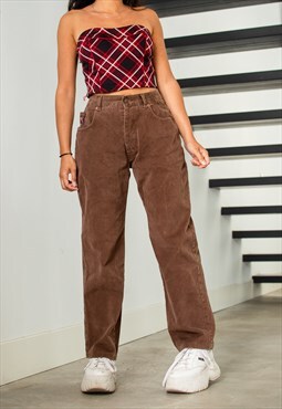 Vintage 90s Brown Reworked Baggy Jeans Trousers