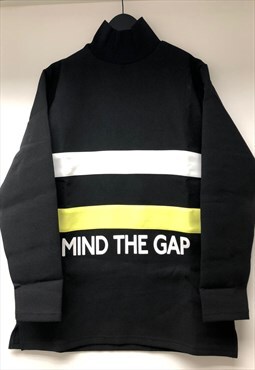 Black Turtleneck underground Mind The Gap Sweatshirt Y2k