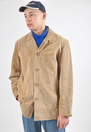 VINTAGE SUEDE LEATHER BLAZER JACKET