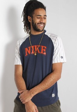 Vintage Nike Baseball Style T-Shirt Blue