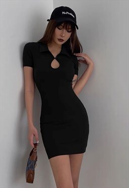 Black Cocktail Mini Dress