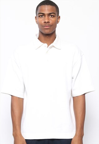 VINTAGE REEBOK LOGO POLO SHIRT WHITE