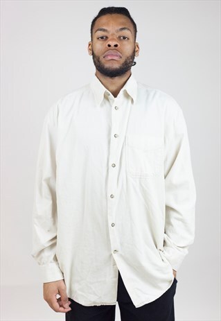 VINTAGE 90'S BEIGE CORD SHIRT