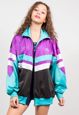 90'S COLOURBLOCK BRIGHT SPORTS TRACKSUIT JACKET