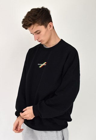 G&G UNISEX BLACK MULTI LINES SWEAT