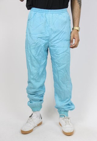 VINTAGE ADIDAS TURQUOISE SHELL TRACKSUIT BOTTOMS