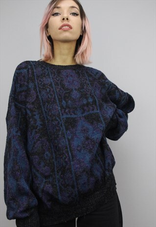 VINTAGE OVERSIZED PATTERNED JUMPER