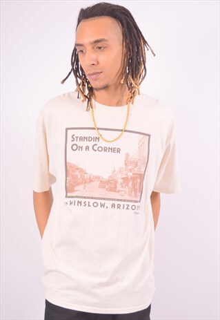 VINTAGE T-SHIRT TOP BEIGE