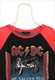 FOREVER21 90'S ACDC CREWNECK 3/4 SLEEVE T SHIRT SMALL BLACK