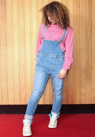 VINTAGE BLUE DENIM DUNGAREES