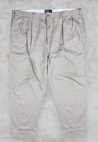 Vintage Polo Ralph Lauren Chino Trousers Beige W48 L30