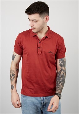 Vintage Stone Island Polo Shirt in Red
