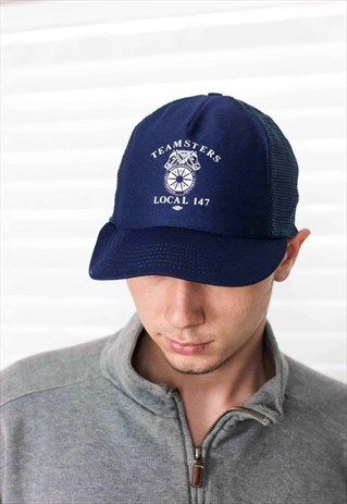 VINTAGE TEAMSTERS TRUCKER CAP LOGO 90S ONE SIZE 1.7