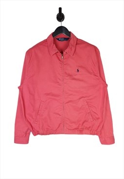 Men's Y2K Polo Ralph Lauren Harrington Jacket In Pink Size M