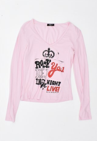 VINTAGE 90'S ICEBERG TOP LONG SLEEVE PINK