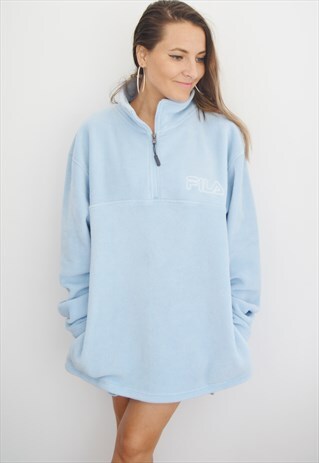 90'S FILA VINTAGE FLEECE 1/4 ZIP SWEATSHIRT