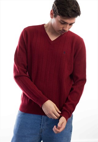 VINTAGE POLO RALPH LAUREN LOGO SWEATER JUMPER 90S M 11.5