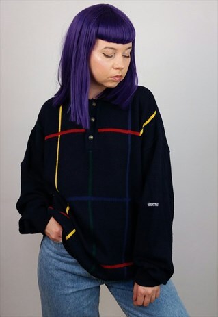 WERTHER VINTAGE 80'S UNISEX WOOL BLEND BOYFRIEND JUMPER