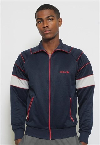 VINTAGE ADIDAS TRACK JACKET BLUE