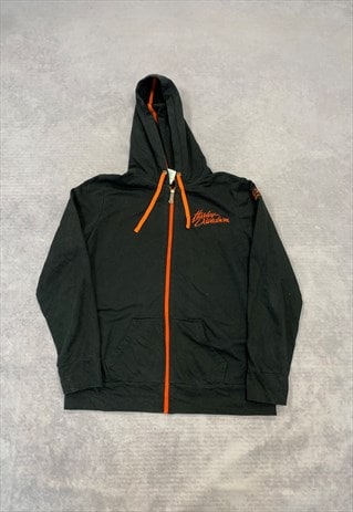 HARLEY-DAVIDSON HOODIE ZIP UP EMBROIDERED LOGO SWEATSHIRT