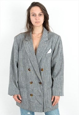 Vintage Women's L Blazer Jacket Double Breasted Classy