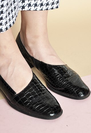 90S MOD PATENT SLIP ONS