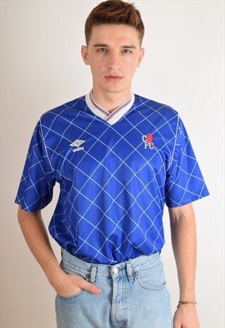RARE VINTAGE UMBRO CHELSEA 87-89 FOOTBALL SHIRT (2565)