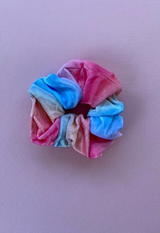 VELVET TIE DYE SCRUNCHIE - PASTEL