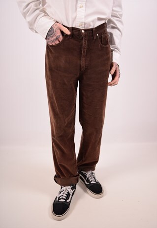 VINTAGE ICEBERG CORDUROY TROUSERS BROWN