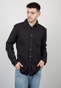 Vintage Calvin Klein Long Sleeve Shirt in Black