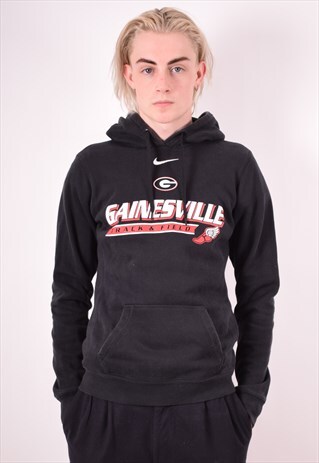 NIKE MENS VINTAGE GAINESVILLE HOODIE JUMPER MEDIUM BLACK 90S