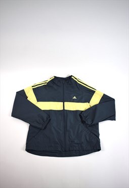 Vintage 90s Adidas Grey Zip Up Sport Sweatshirt 