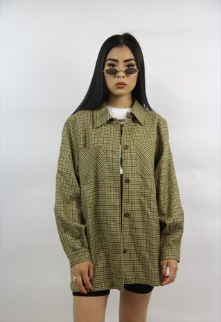 VINTAGE TWEED PATTERN 90'S SHIRT