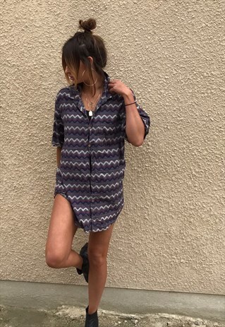 PATTERNED OVERSIZED RETRO VINTAGE UNISEX FESTIVAL SHIRT