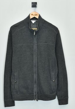 Vintage Calvin Klein Zip Up Sweatshirt Grey Medium