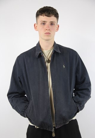 VINTAGE POLO RALPH LAUREN NAVY BOMBER JACKET