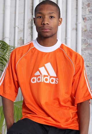VINTAGE ADIDAS BIG LOGO T-SHIRT ORANGE
