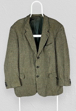 St Michael Houndstooth Harris Tweed Blazer Jacket Mens UK 42