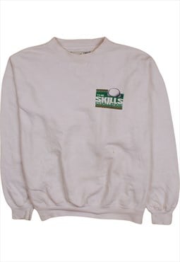 Gear 90's Spellout Crew Neck Sweatshirt Large White