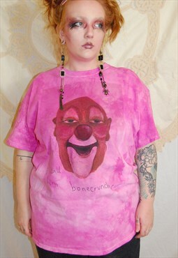 Pink Tie Dye Clown T Shirt Clowncore Grunge Multiple Sizes 
