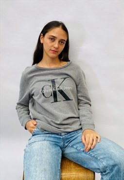 Vintage Size M Calvin Klein Sweatshirt In Grey