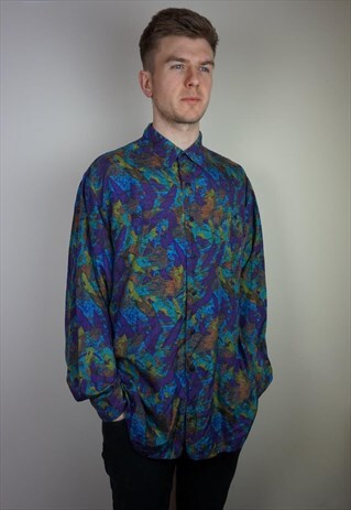 PURE SILK PATTERNED SHIRT