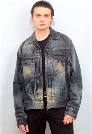 1990'S VINTAGE LEVI'S DISTRESSED DENIM JACKET