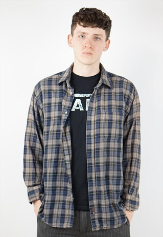 VINTAGE CHECK FLANNEL SHIRT
