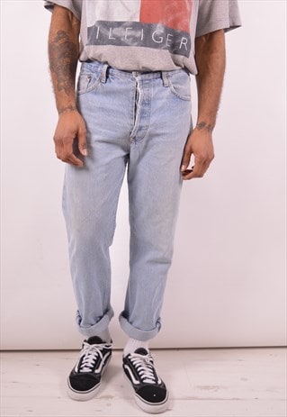 LEVI'S 501 MENS VINTAGE JEANS W33 L27 BLUE 90S