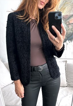 90s Knit Soft Minimal Cardigan - M