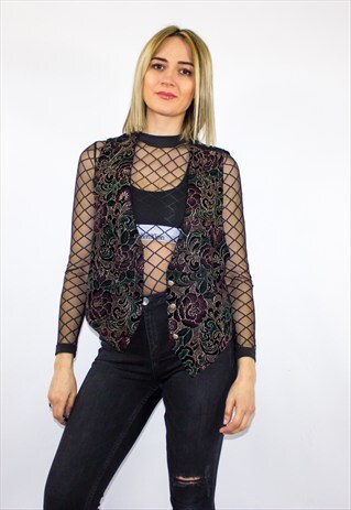 VINTAGE 90'S VELVET WAISTCOAT