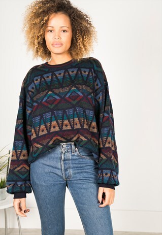 VINTAGE 80S CASUAL KNIT JUMPER / R0544