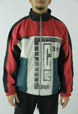 90'S RETRO TRACK JACKET WHITE RED